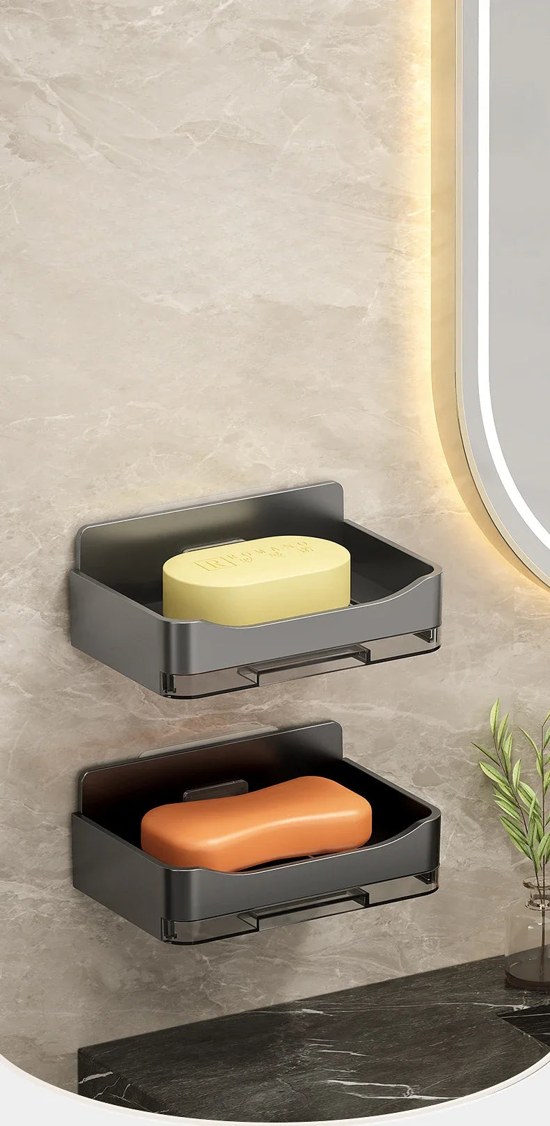 Bathroom Soap Holder Free-Punching Wall Mounted Soap Sponge Holder