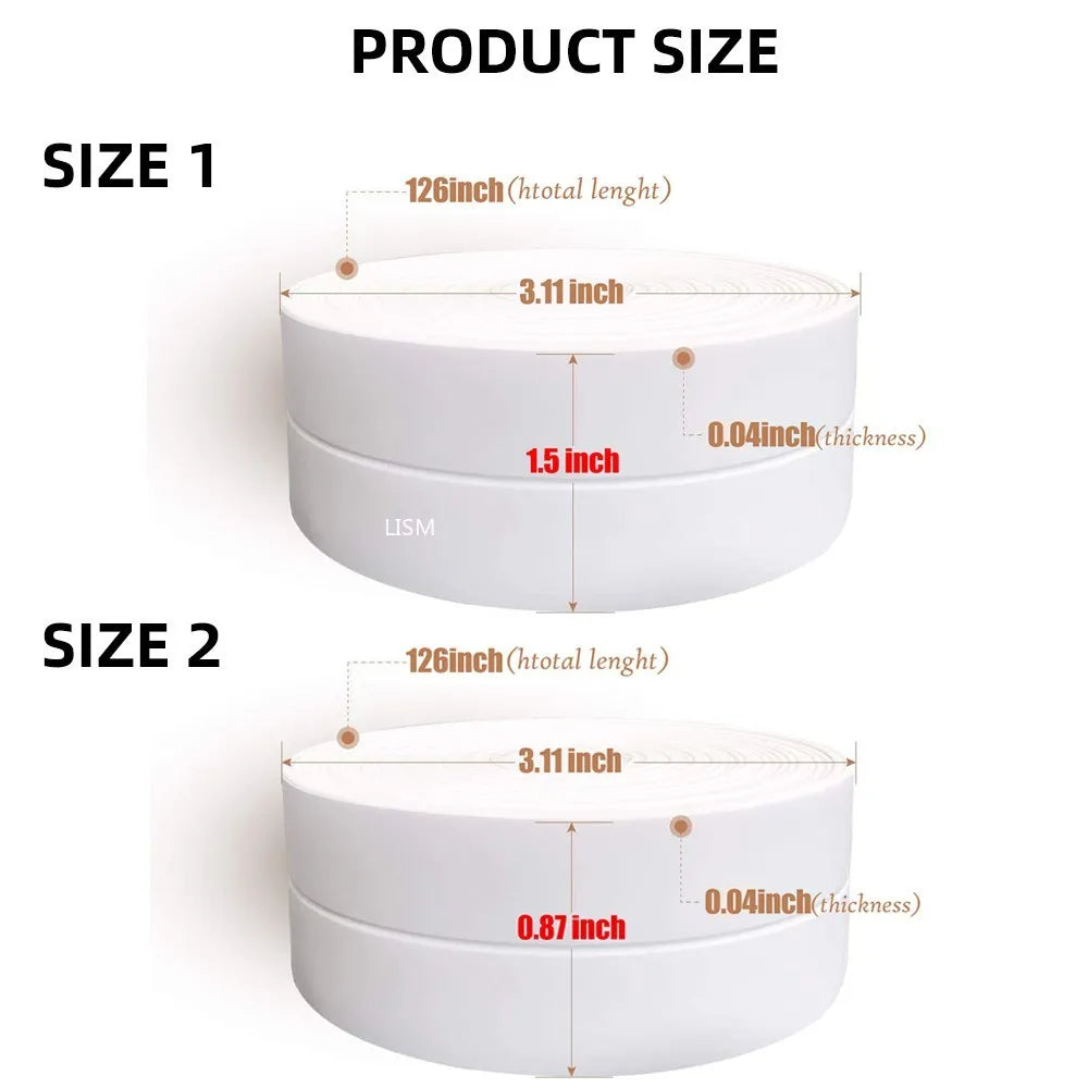 1 Roll PVC Sealing Tape For Bathroom Bath Toilet Kitchen