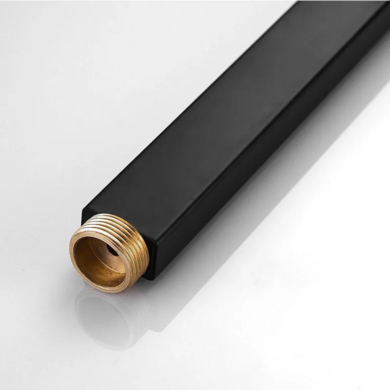 30cm Shower Extension Tube Stainless Steel Square Round Longer Shower Pipe Bathroom Shower