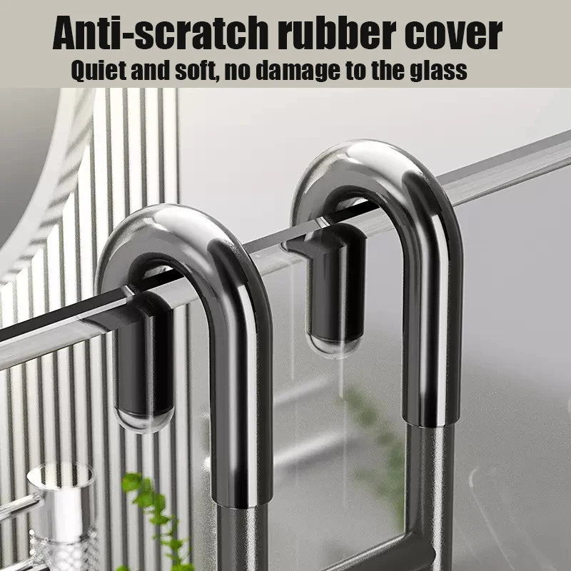 Stainless Steel Over Glass Door Shower Door Back Shower