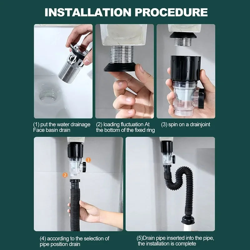 Sink Downpipe Basin Sink Cross Drain Downpipe Bathroom