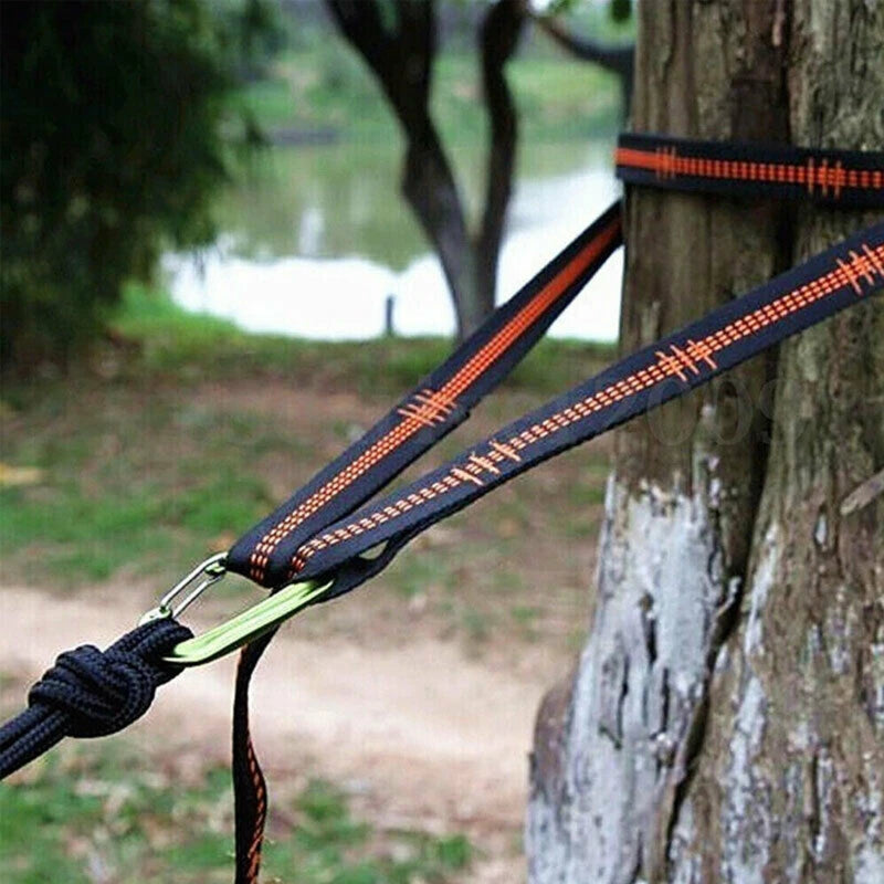 2Pcs High Bearing Capacity Hammock Straps 600lbs Breaking Strength Polyester