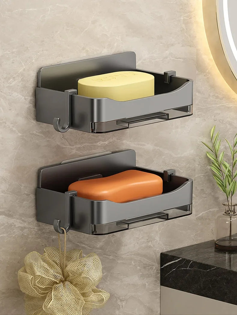 Bathroom Soap Holder Free-Punching Wall Mounted Soap Sponge Holder