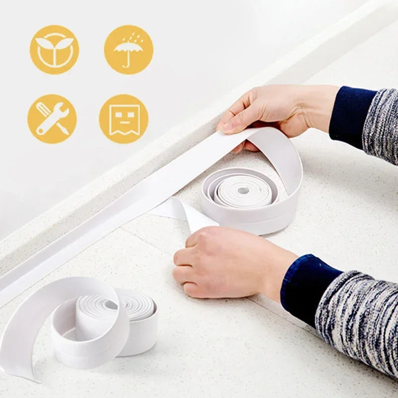 2.2x3.2mPVC Sealing Strip Tape For Bathroom Bath Toilet Kitchen