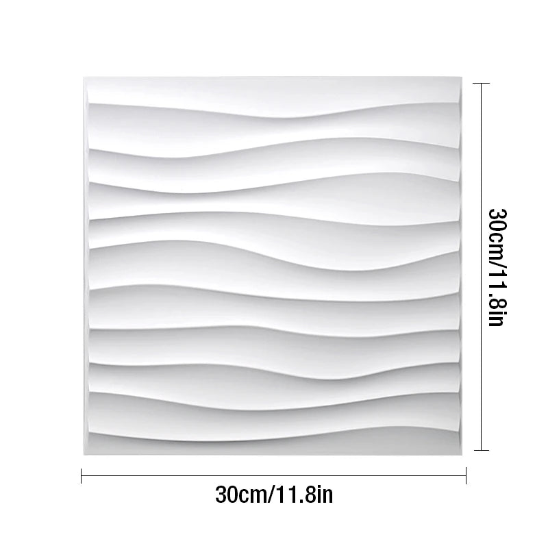 30cm Decorative 3D Wall Panel wave Diamond Design