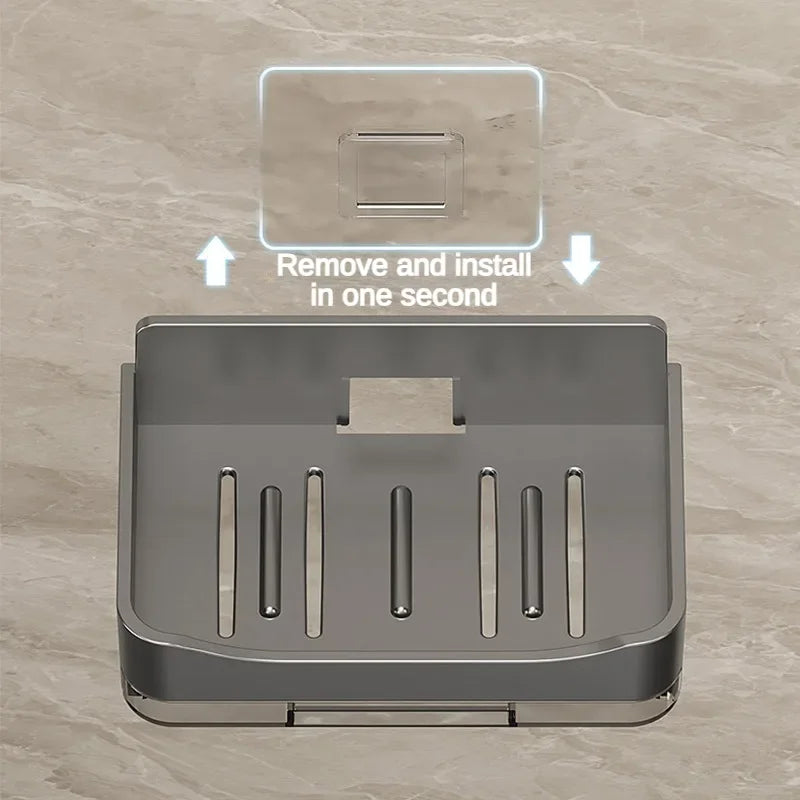 Bathroom Soap Holder Free-Punching Wall Mounted Soap Sponge Holder