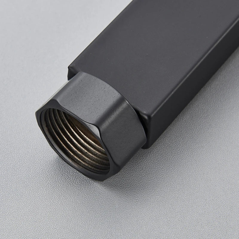 40cm extension shower pipe black chrome