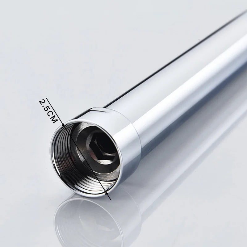 30cm Shower Extension Tube Stainless Steel Square Round Longer Shower Pipe Bathroom Shower
