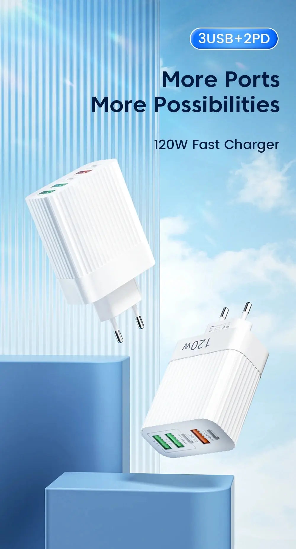 USB Fast Charger 5 Ports