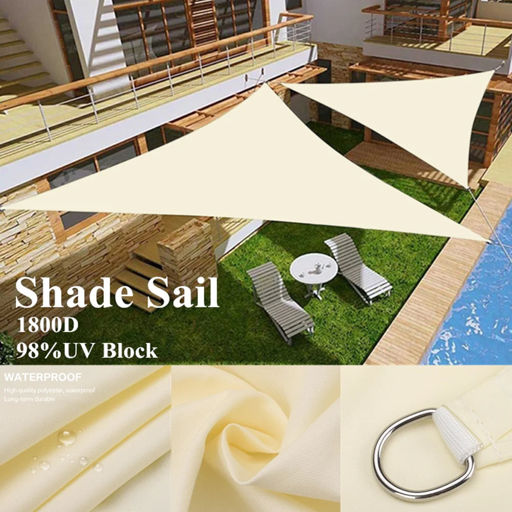 5x5x5/2x2x2M Waterproof Sun Shelter Triangle