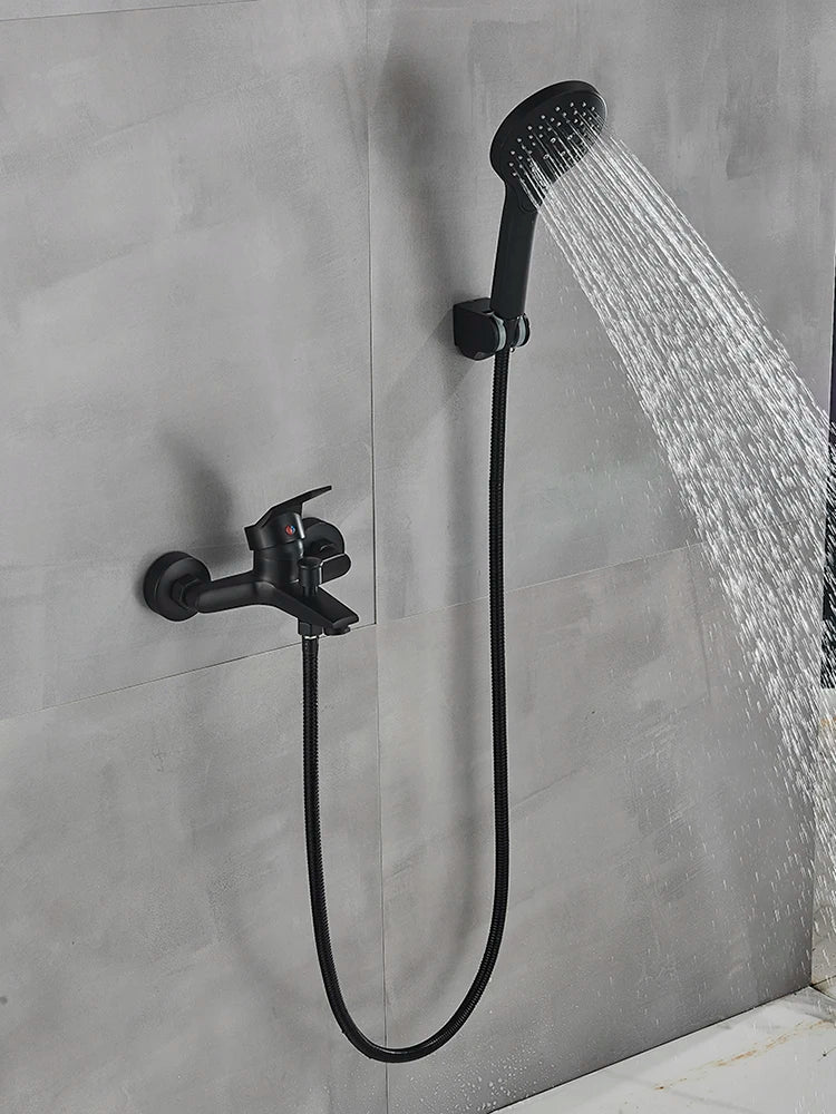 SHBSHAIMY Matte Black Shower Set Wall Mount Bathroom