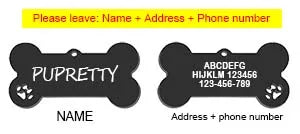 Pet ID Tag Personalized  for Cat Puppy Dog Tag