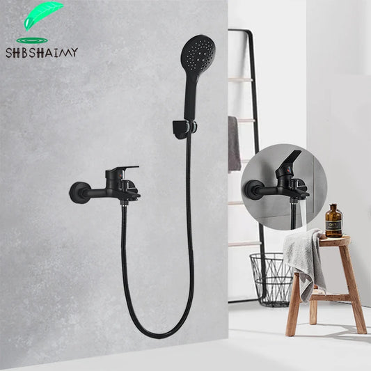 SHBSHAIMY Matte Black Shower Set Wall Mount Bathroom
