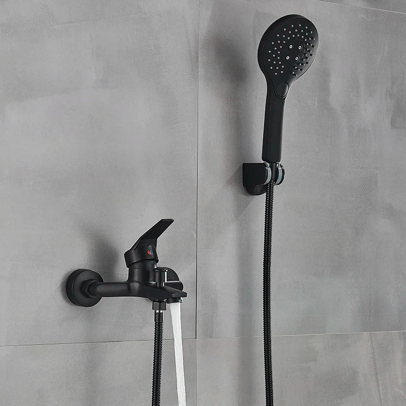 SHBSHAIMY Matte Black Shower Set Wall Mount Bathroom
