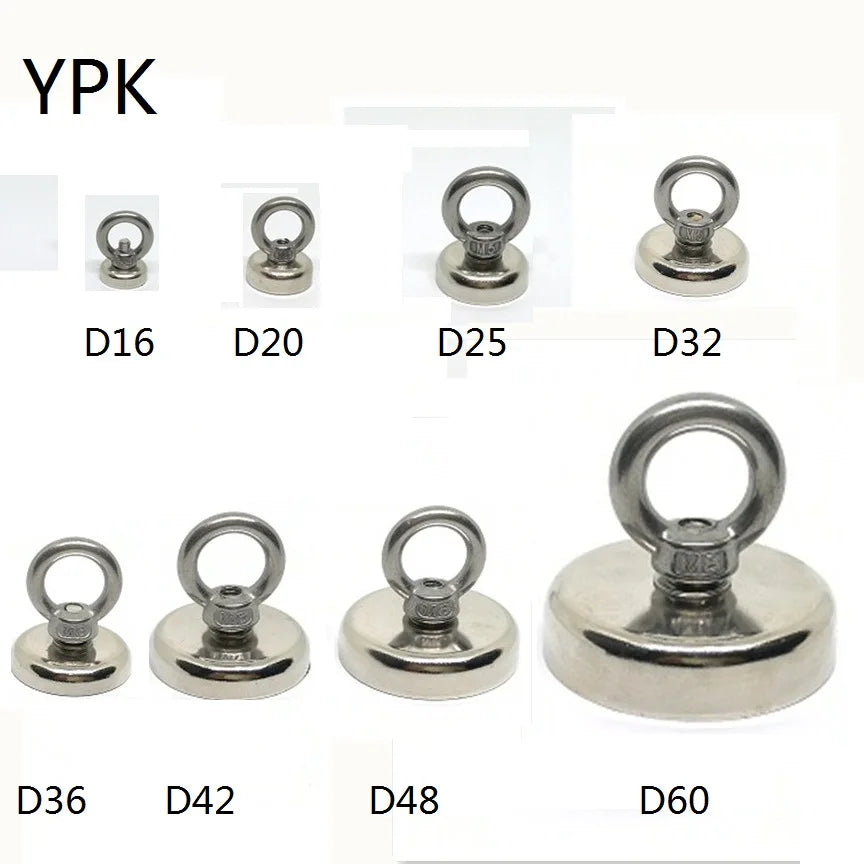 N42 Strong Neodymium Salvage Magnet Dia 16mm-60mm