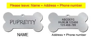Pet ID Tag Personalized  for Cat Puppy Dog Tag
