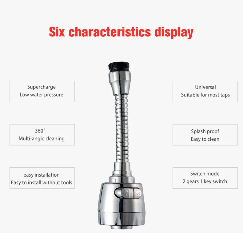 Kitchen gadgets 2/3 Mode Faucet 360 Degree Rotation Filter Extension