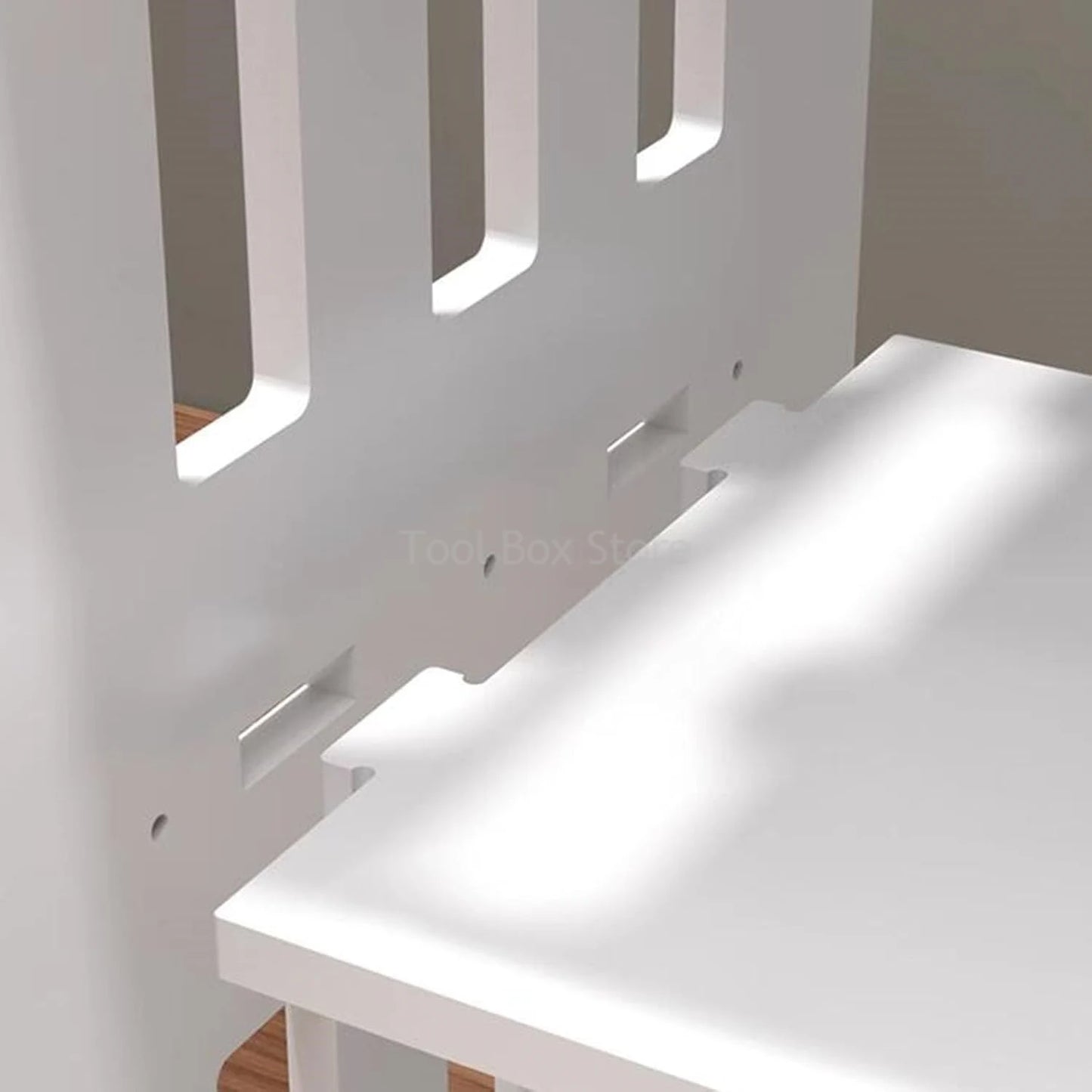 Bedside Table Cabinet Small Square Desks 2-Layers Bookshelf Sundries Holder Living Room