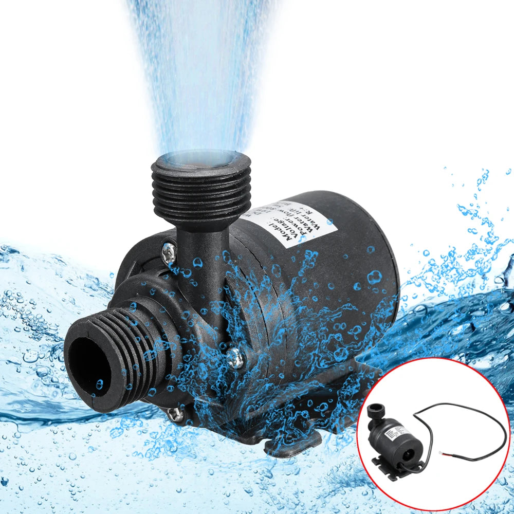 Quiet Water Pump Mini DC12V/24V Brushless Motor Submersible Aquarium Water Pump