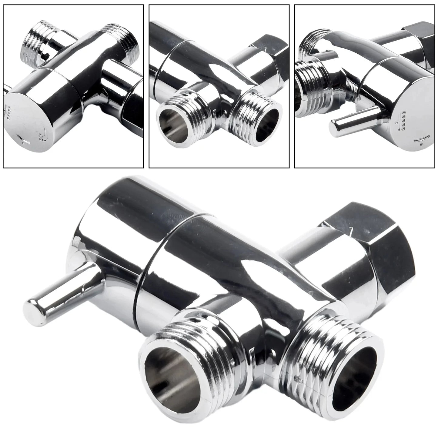 3 Way Shower Head Diverter Valve G1/2 Three Function Switch Adapter Connector