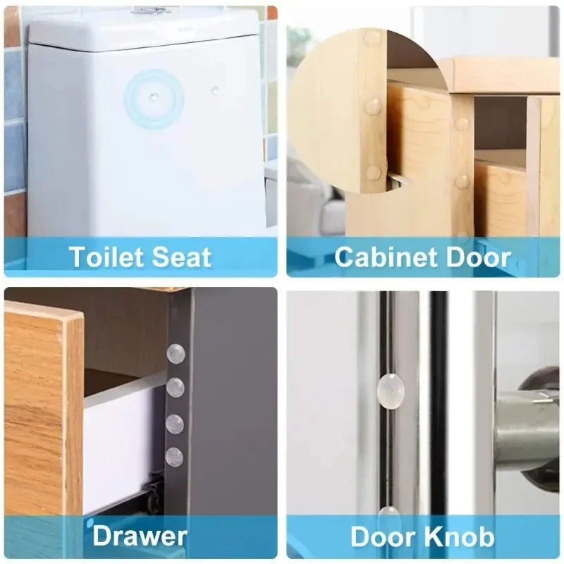 300/100pcs Self-Adhesive Clear Door Stop Rubber Damper Buffer Cabinet Bumpers Silicone Furniture Dots Cushion Protective Pads