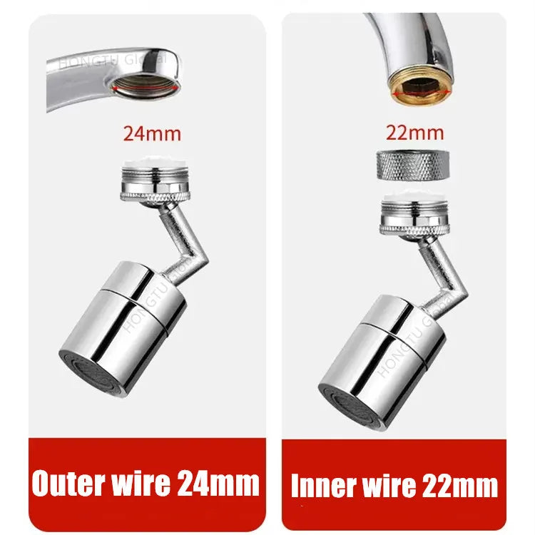 360° Rotary Kitchen Faucet Spray Head Filter washbasin Splash proof Adapter 2 Mode