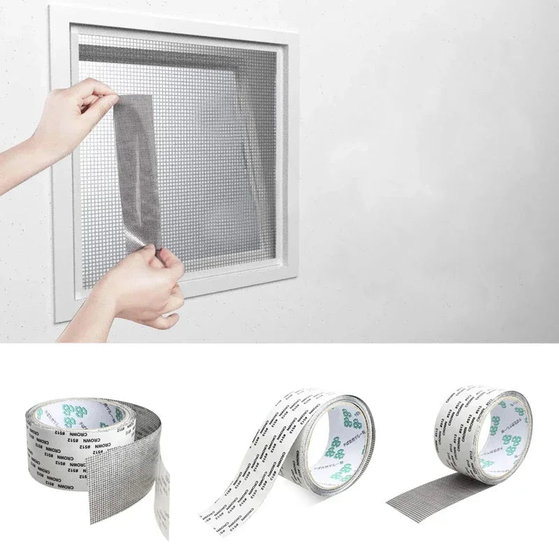 5x200cm Screen Repair Tape Window Door Waterproof Mosquito Net Patch Self-adhesive Super Fix Mesh Netting Broken Holes Tool