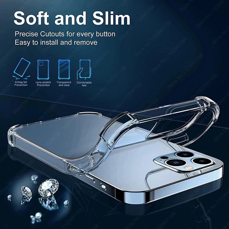 Luxury Shockproof Clear Phone Cases For iPhone