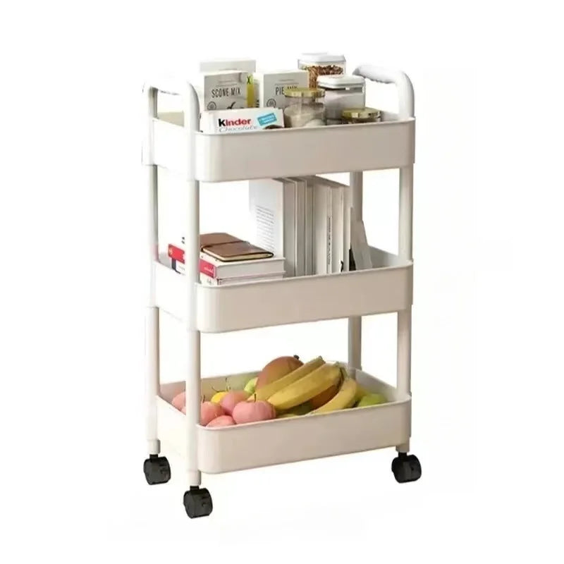 Wheels Small Cart Storage Rack Floor To Floor Kitchen Bedroom Bathroom