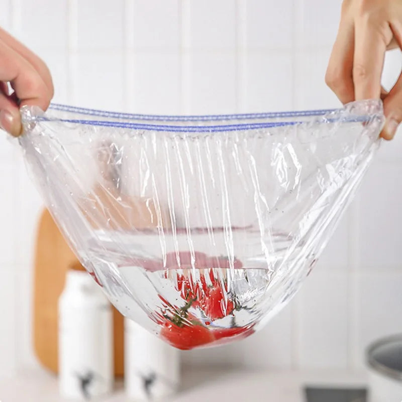 Plastic Disposable Food Cover Storage Bags Kitchen Colorful
