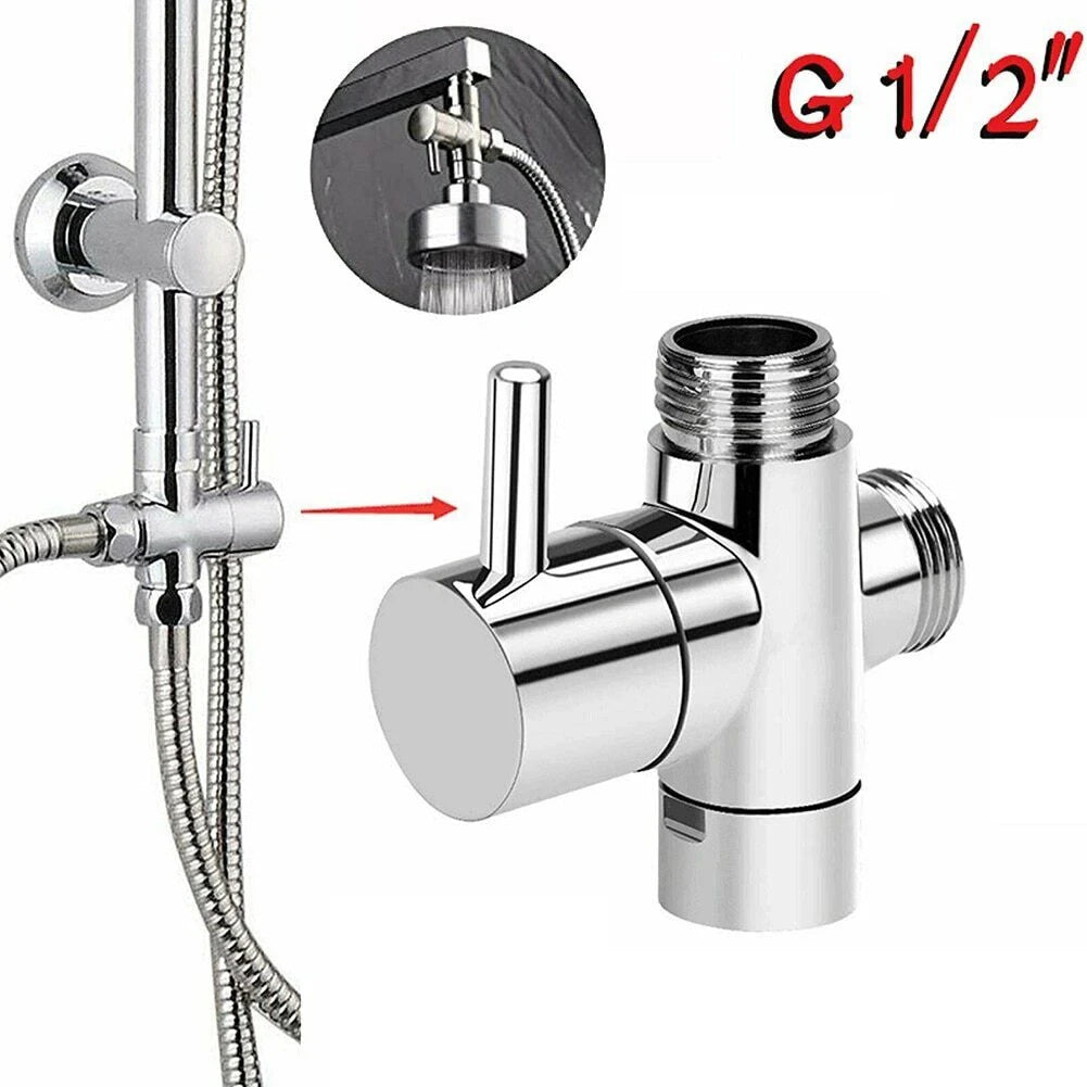 3 Way Shower Head Diverter Valve G1/2 Three Function Switch Adapter Connector