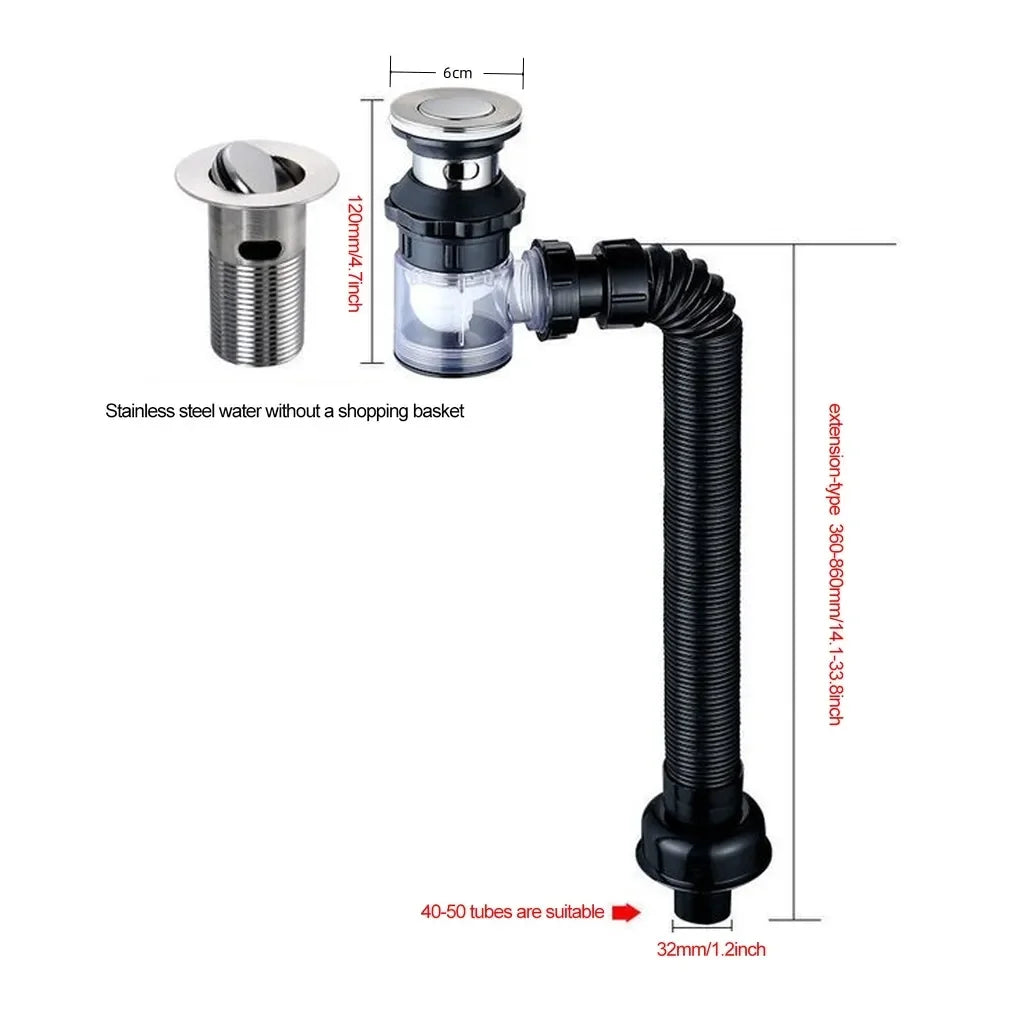 Sink Downpipe Basin Sink Cross Drain Downpipe Bathroom
