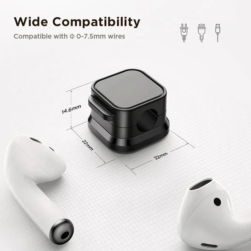 Magnetic Cable Clip Cable Holder,Adhesive Wire Keeper Cord Cable Organizer ,Usb Charging Line Winder For Office Desktop Home