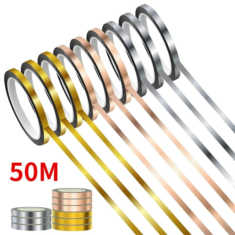 Tile Stickers Tape Floor Waterproof Wall Gap Sealing Strip Gold Silver Tile Beauty Seam Sticker Home Decoratio