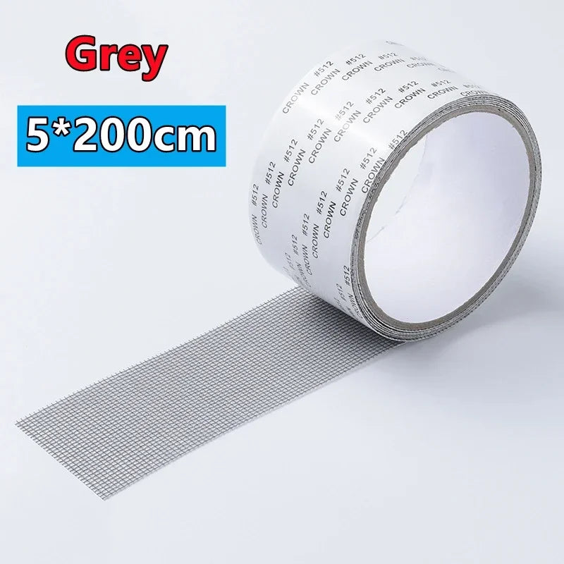 5x200cm Screen Repair Tape Window Door Waterproof Mosquito Net Patch Self-adhesive Super Fix Mesh Netting Broken Holes Tool