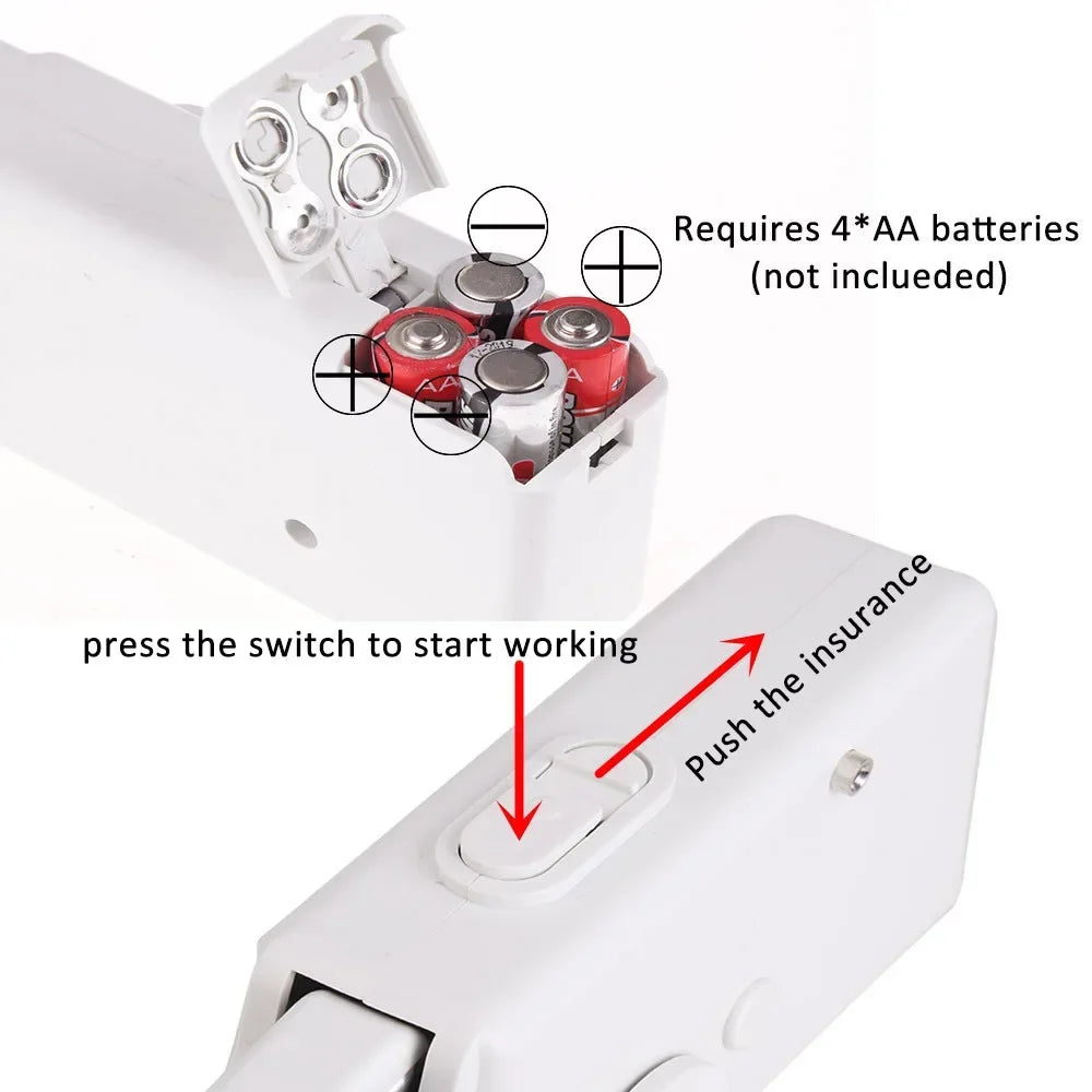 Quick Repair DIY Clothes Needlework Mini Hand Sewing Machine Electric