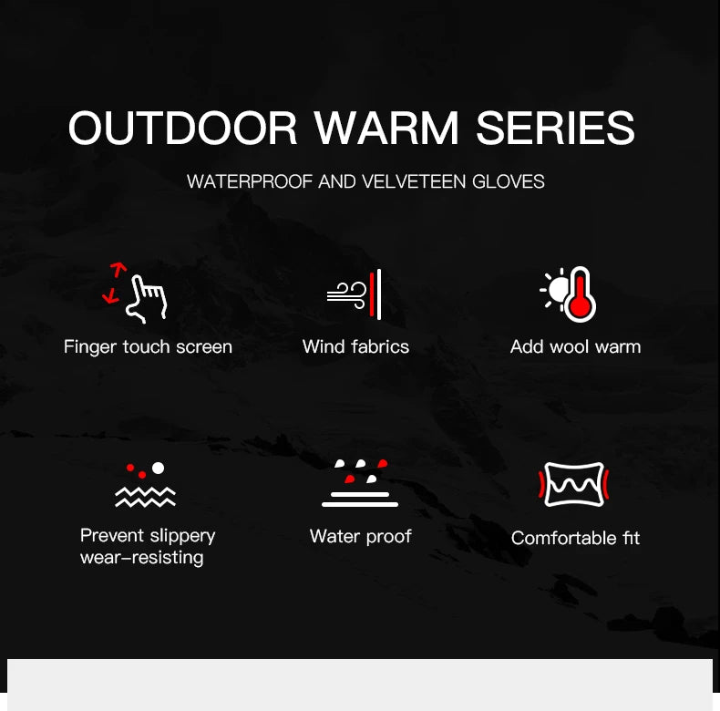 Winter Glove Warm Touch Screen Gym Fitness Full Finger Gloves For Men Women