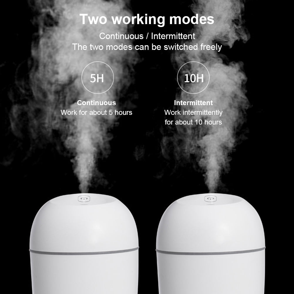Portable USB Ultrasonic Air  Oil Diffuser Car Purifier Aroma Anion Mist Maker with LED Lamp