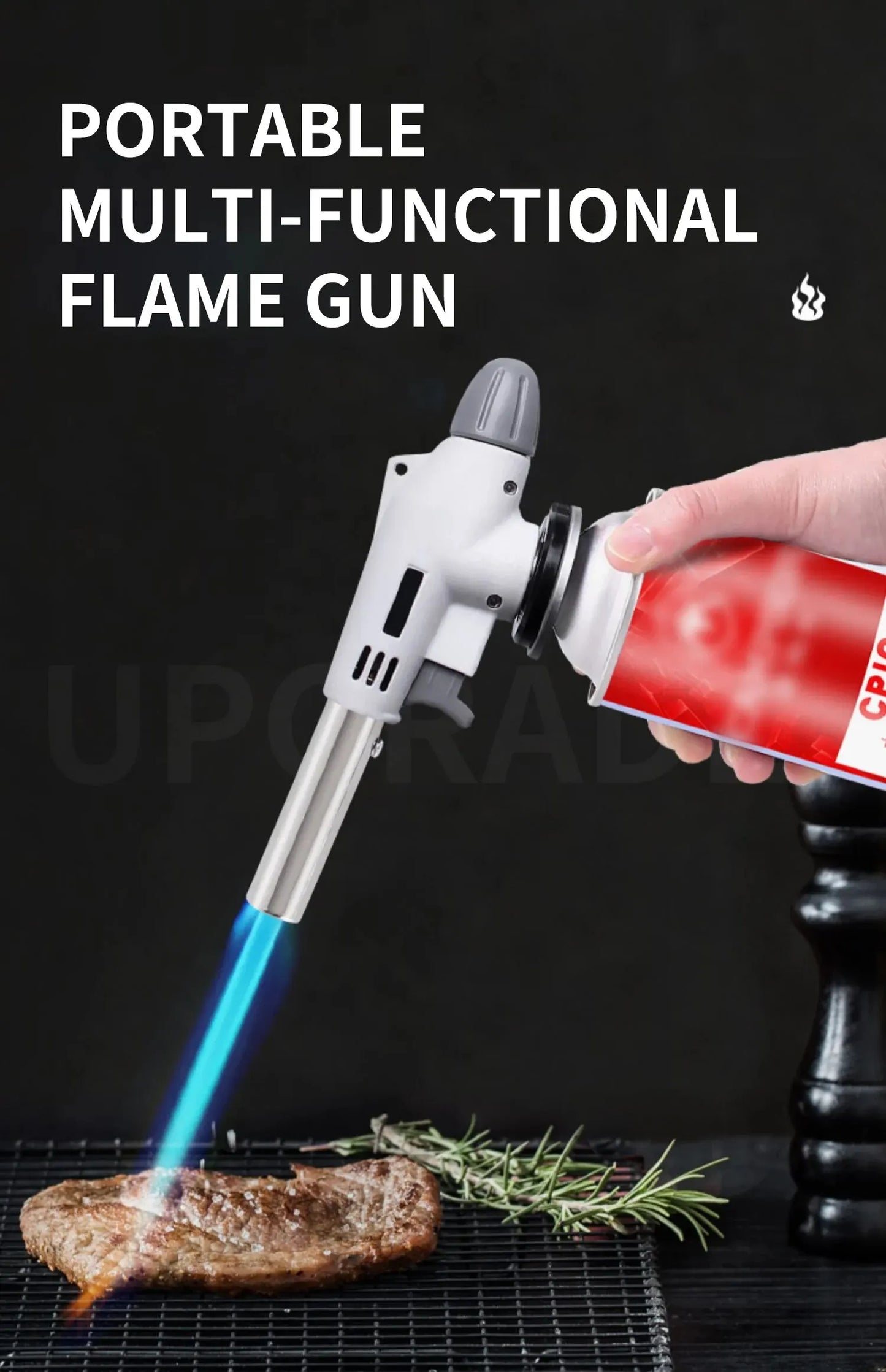 Gas Burner Flame Gas Torch Flame Gun Blow for BBQ Camping Cooking