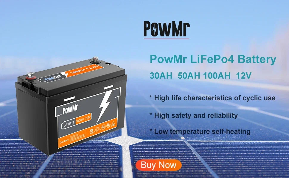 PowMr 6.2KW 4.2KW Hybrid Solar Inverter On Grid Pure Sine Wave Inverter 24V 48V 230V Dual Output with MPPT 120A Solar Charger