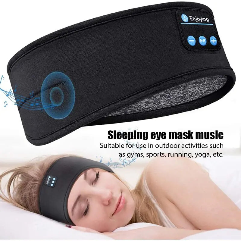 Fone Bluetooth Earphones Sports Sleeping Headband Elastic Wireless Headphones Music Eye Mask Wireless Bluetooth Headset