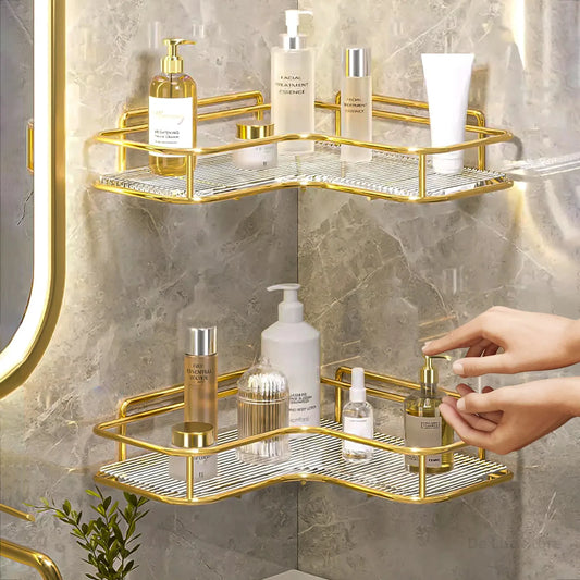 Luxury Acrylic Bathroom Shelf without Drilling Corner