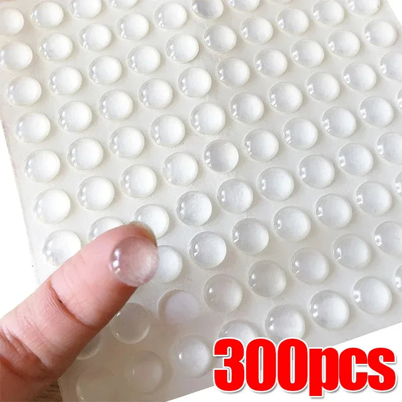 300/100pcs Self-Adhesive Clear Door Stop Rubber Damper Buffer Cabinet Bumpers Silicone Furniture Dots Cushion Protective Pads