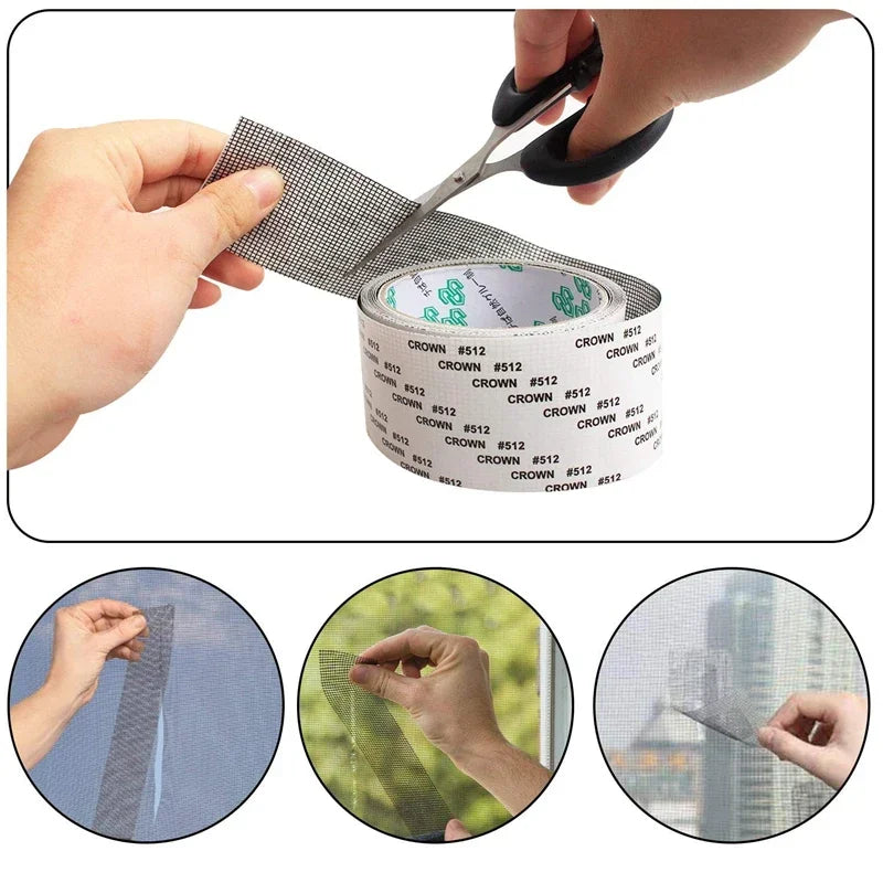 5x200cm Screen Repair Tape Window Door Waterproof Mosquito Net Patch Self-adhesive Super Fix Mesh Netting Broken Holes Tool