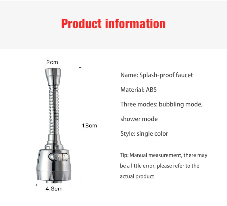 Kitchen gadgets 2/3 Mode Faucet 360 Degree Rotation Filter Extension