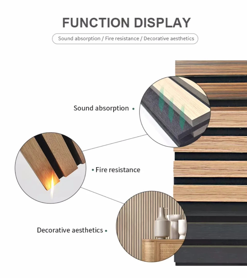 Sound Proof Walnut Veneer Wood Wool Slat Wall Wooden Akupanel Acoustic Panels For Walls