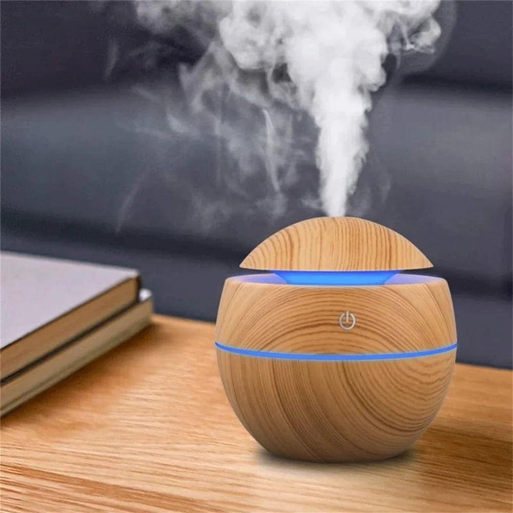 Electric Humidifier Air Aroma Diffuser Wood Ultrasonic