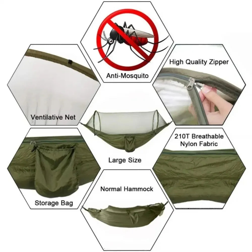Outdoor Camping Hammock With Mosquito  250x120cm