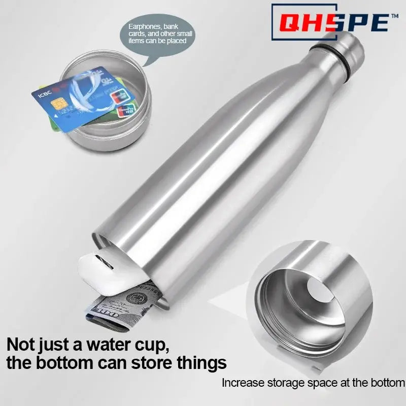 Secret Hidden Safe Steel Water Bottle