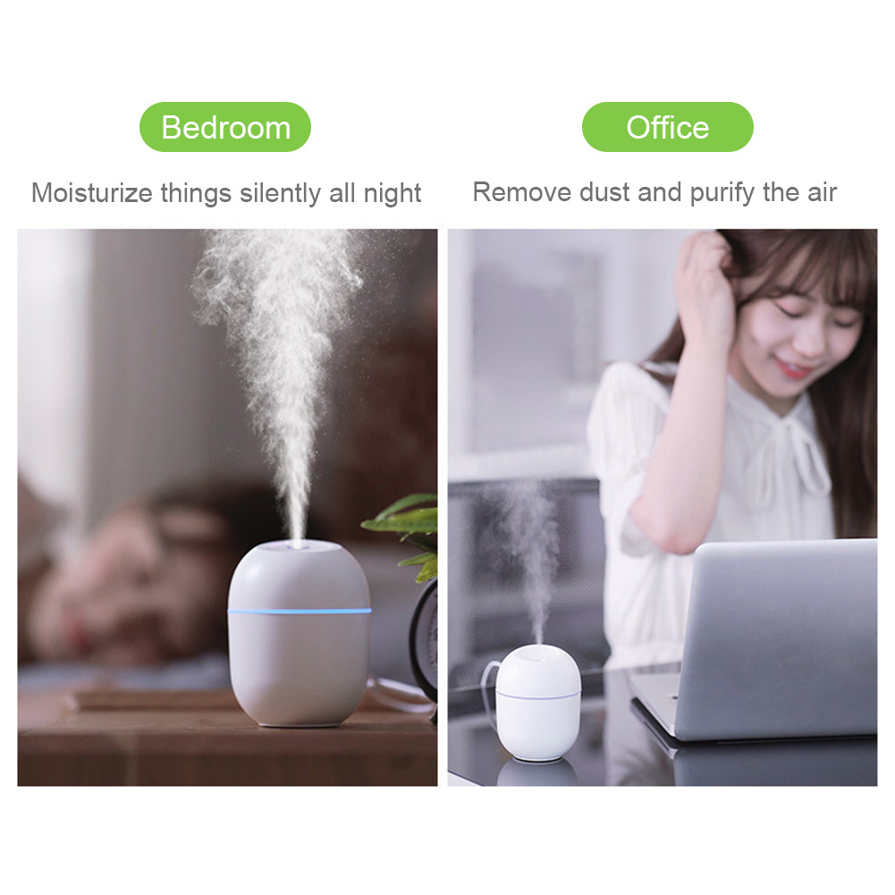 Portable USB Ultrasonic Air  Oil Diffuser Car Purifier Aroma Anion Mist Maker with LED Lamp